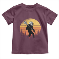 Funny Lax Bigfoot Toddler T Shirt Retro Vintage Sasquatch Lacrosse - Wonder Print Shop