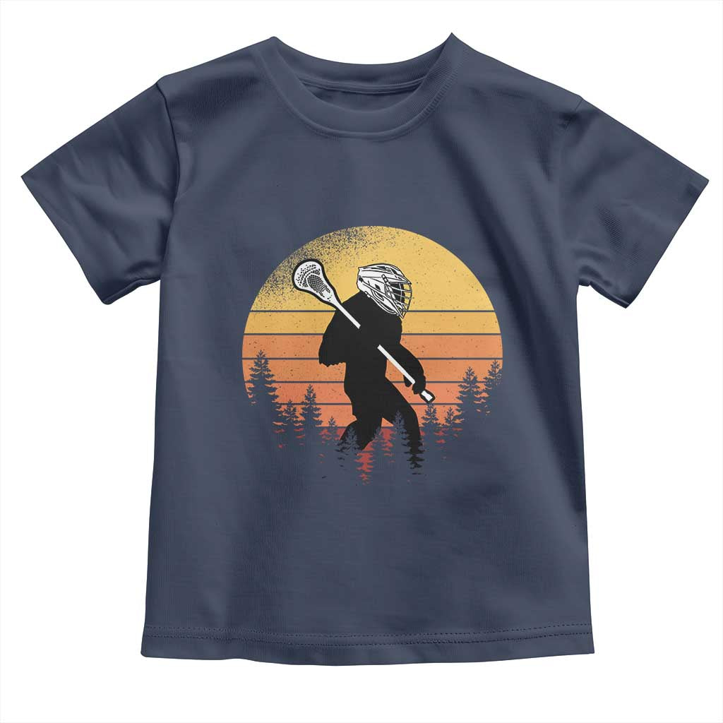 Funny Lax Bigfoot Toddler T Shirt Retro Vintage Sasquatch Lacrosse - Wonder Print Shop