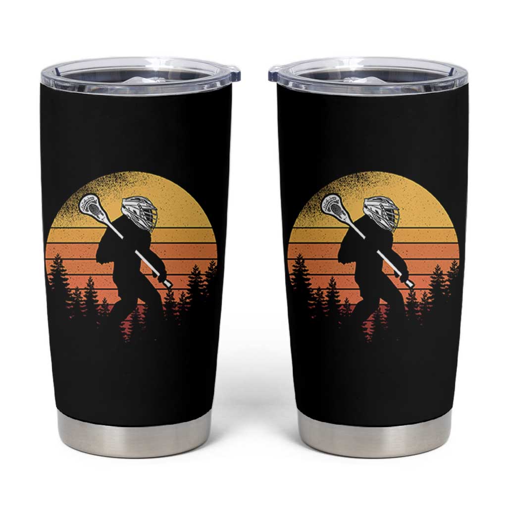 Funny Lax Bigfoot Tumbler Cup Retro Vintage Sasquatch Lacrosse - Wonder Print Shop