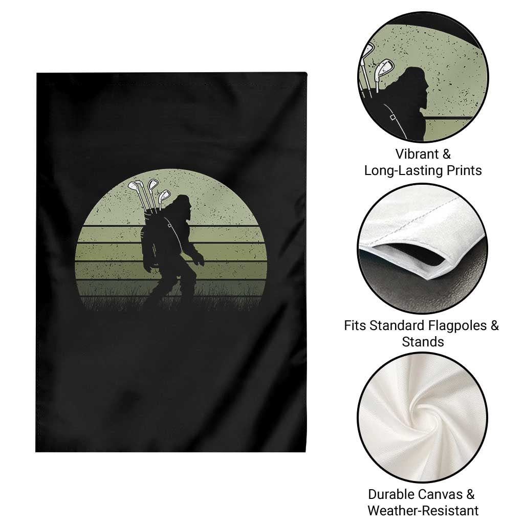 Bigfoot Golfer Garden Flag Funny Sasquatch Golfing Golf Balls - Wonder Print Shop