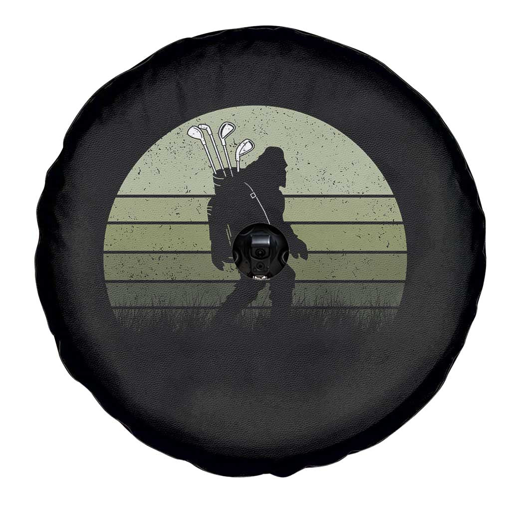 Bigfoot Golfer Spare Tire Cover Funny Sasquatch Golfing Golf Balls - Wonder Print Shop