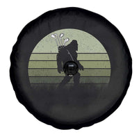Bigfoot Golfer Spare Tire Cover Funny Sasquatch Golfing Golf Balls - Wonder Print Shop