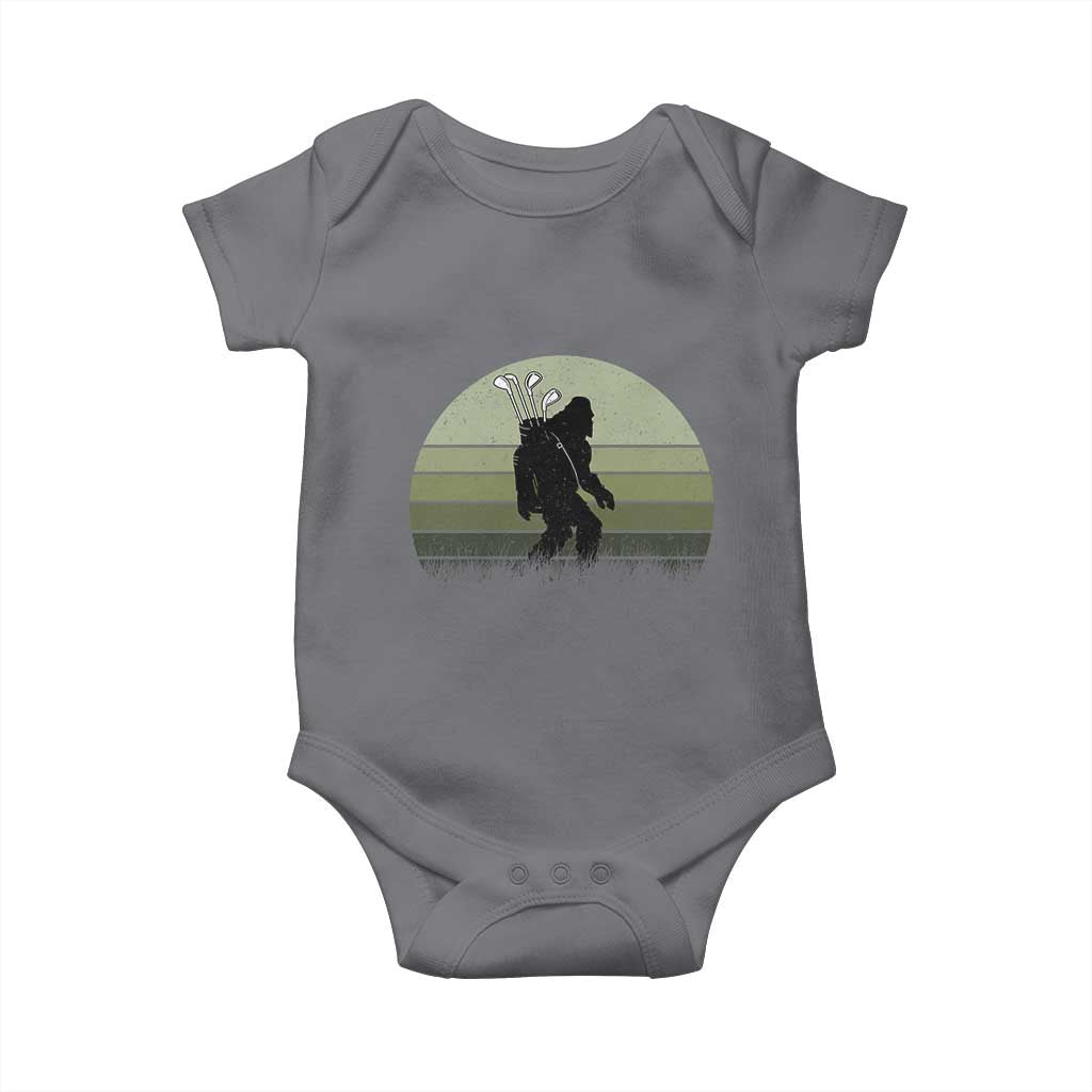 Bigfoot Golfer Baby Onesie Funny Sasquatch Golfing Golf Balls - Wonder Print Shop
