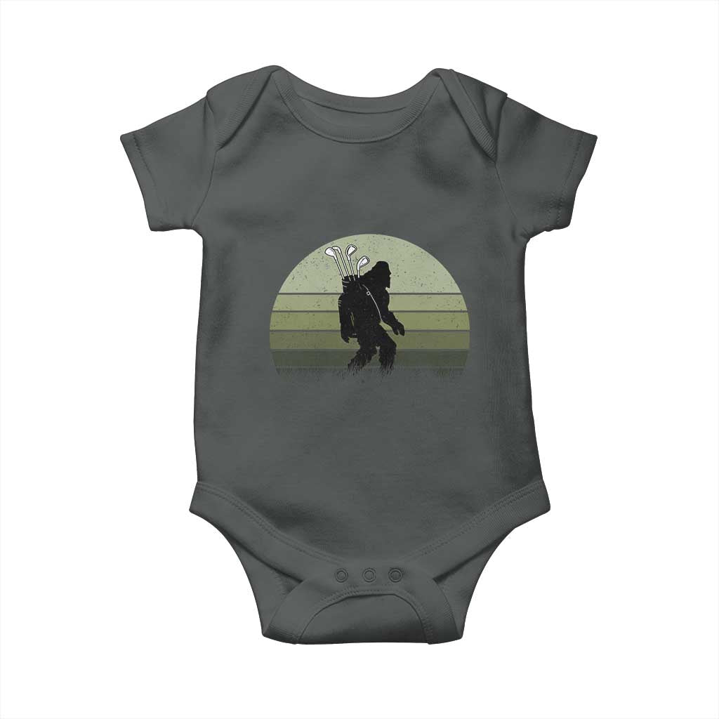Bigfoot Golfer Baby Onesie Funny Sasquatch Golfing Golf Balls - Wonder Print Shop