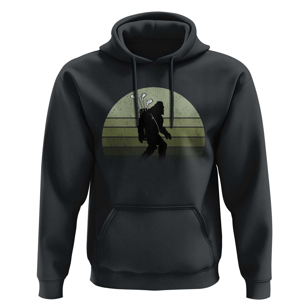 Bigfoot Golfer Hoodie Funny Sasquatch Golfing Golf Balls - Wonder Print Shop