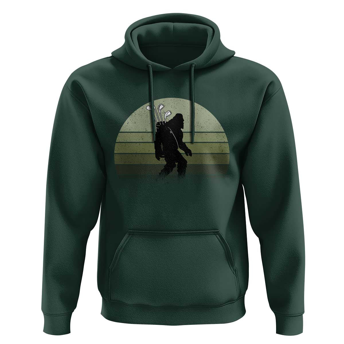 Bigfoot Golfer Hoodie Funny Sasquatch Golfing Golf Balls - Wonder Print Shop