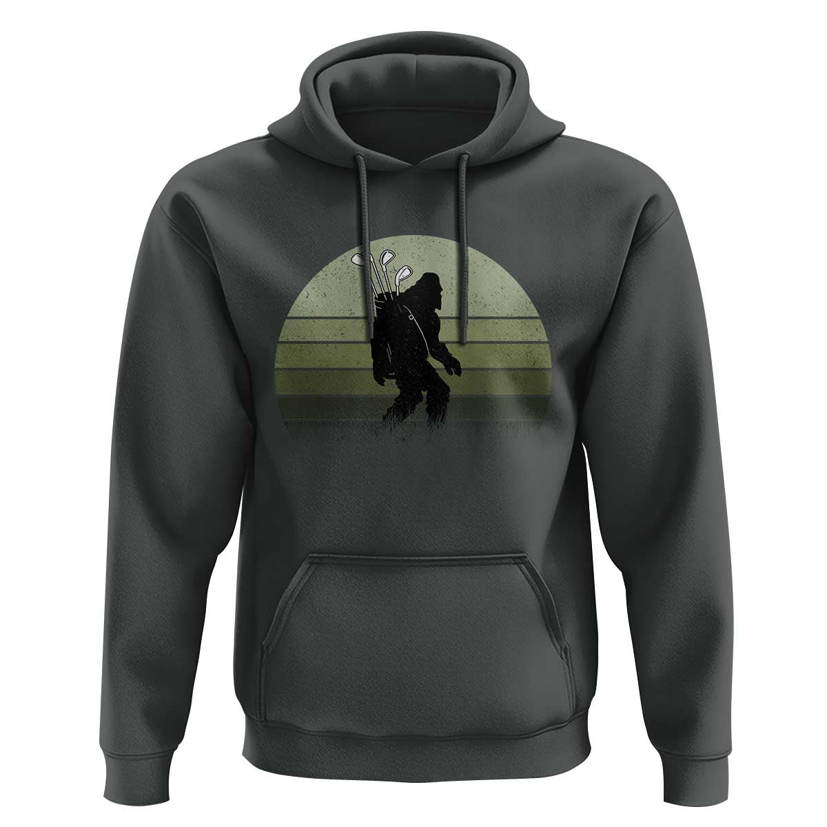 Bigfoot Golfer Hoodie Funny Sasquatch Golfing Golf Balls - Wonder Print Shop