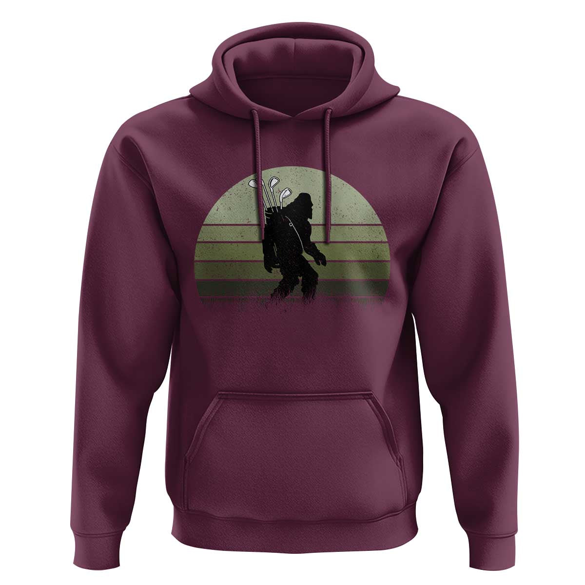 Bigfoot Golfer Hoodie Funny Sasquatch Golfing Golf Balls - Wonder Print Shop
