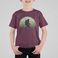 Bigfoot Golfer T Shirt For Kid Funny Sasquatch Golfing Golf Balls - Wonder Print Shop