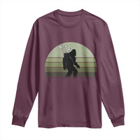 Bigfoot Golfer Long Sleeve Shirt Funny Sasquatch Golfing Golf Balls - Wonder Print Shop