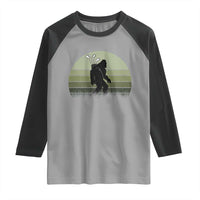 Bigfoot Golfer Raglan Shirt Funny Sasquatch Golfing Golf Balls - Wonder Print Shop