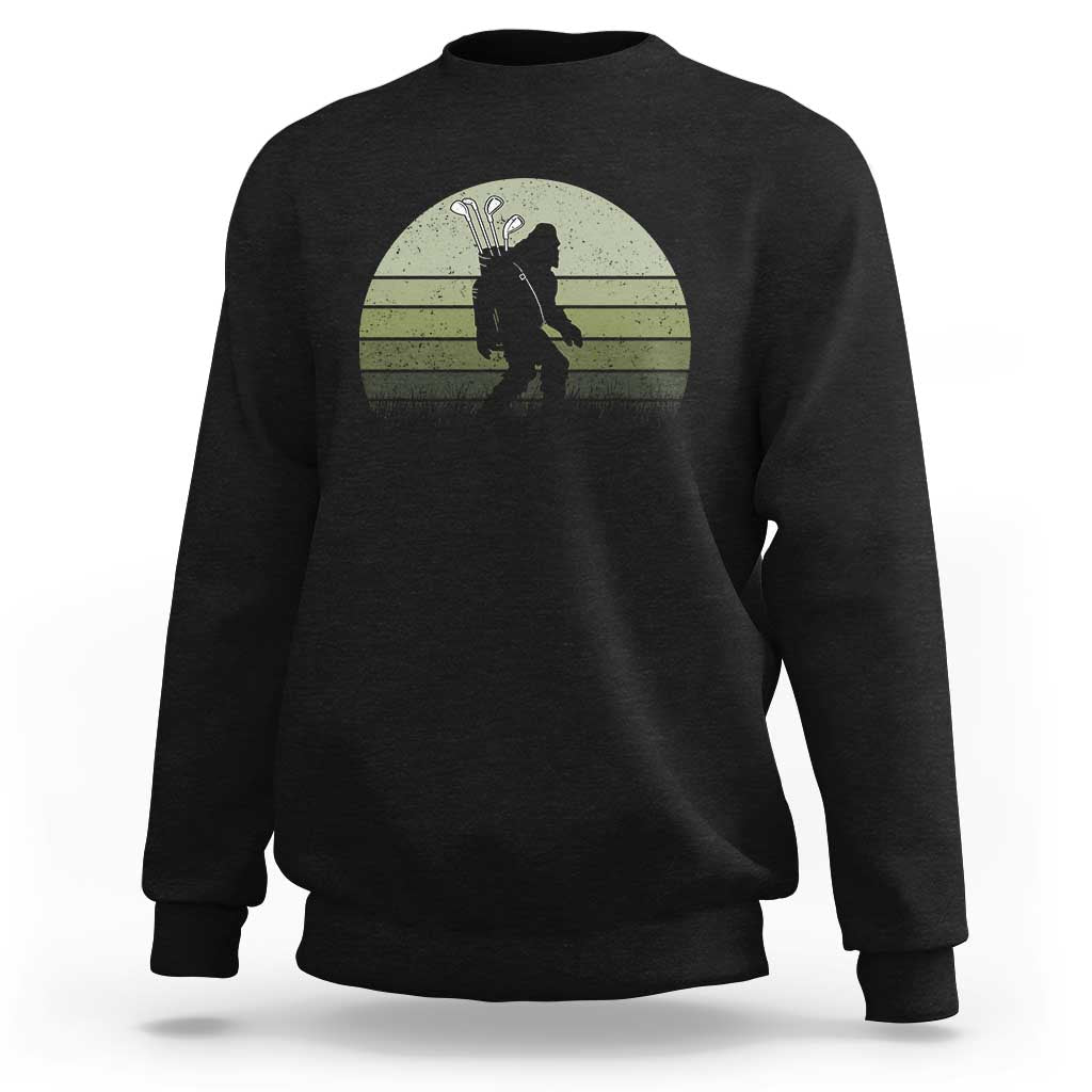 Bigfoot Golfer Sweatshirt Funny Sasquatch Golfing Golf Balls - Wonder Print Shop