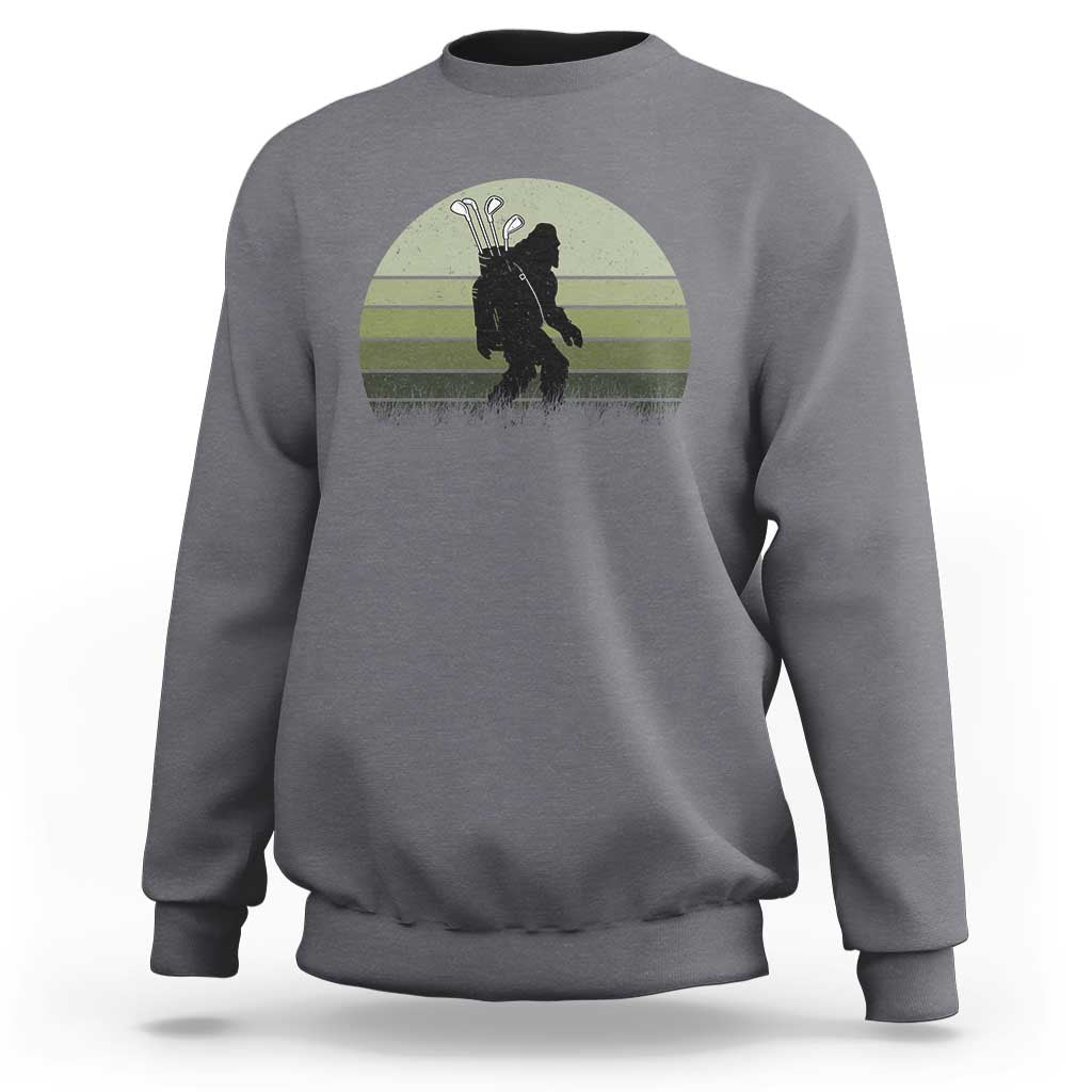 Bigfoot Golfer Sweatshirt Funny Sasquatch Golfing Golf Balls - Wonder Print Shop