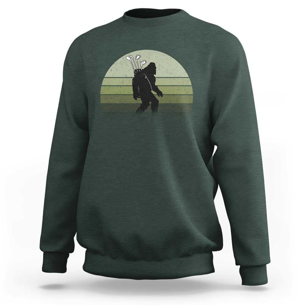 Bigfoot Golfer Sweatshirt Funny Sasquatch Golfing Golf Balls - Wonder Print Shop