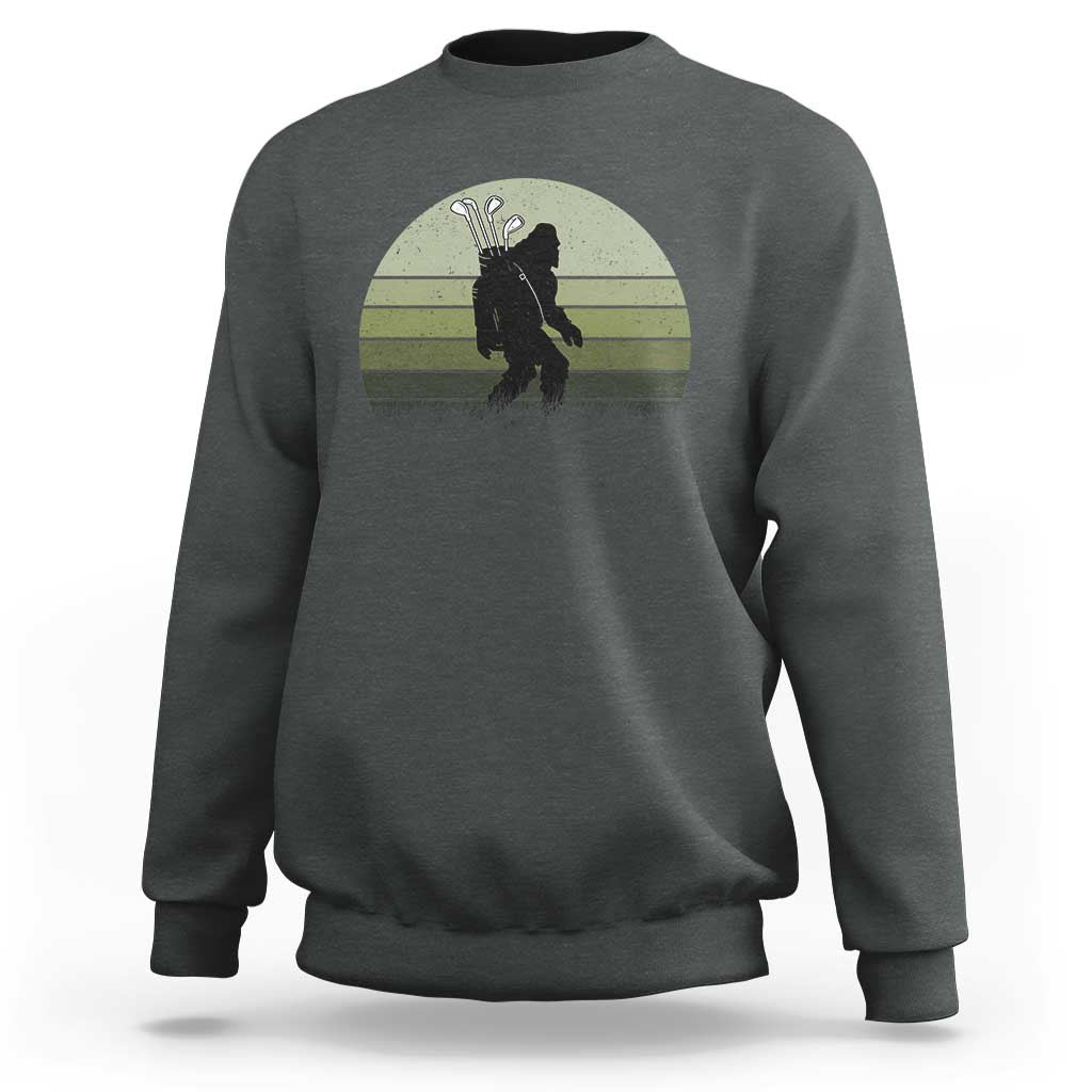 Bigfoot Golfer Sweatshirt Funny Sasquatch Golfing Golf Balls - Wonder Print Shop