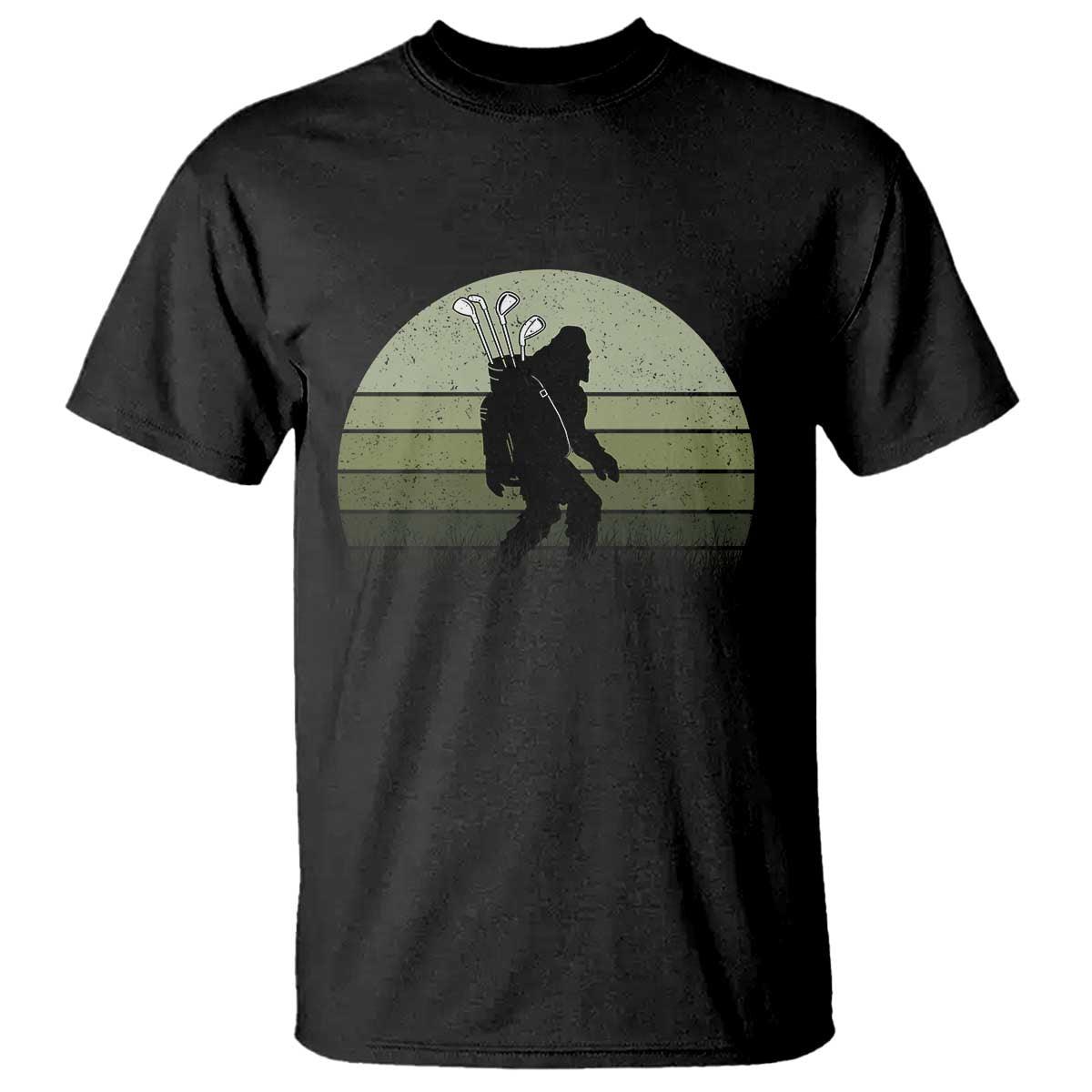 Bigfoot Golfer T Shirt Funny Sasquatch Golfing Golf Balls - Wonder Print Shop