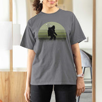Bigfoot Golfer T Shirt For Women Funny Sasquatch Golfing Golf Balls - Wonder Print Shop