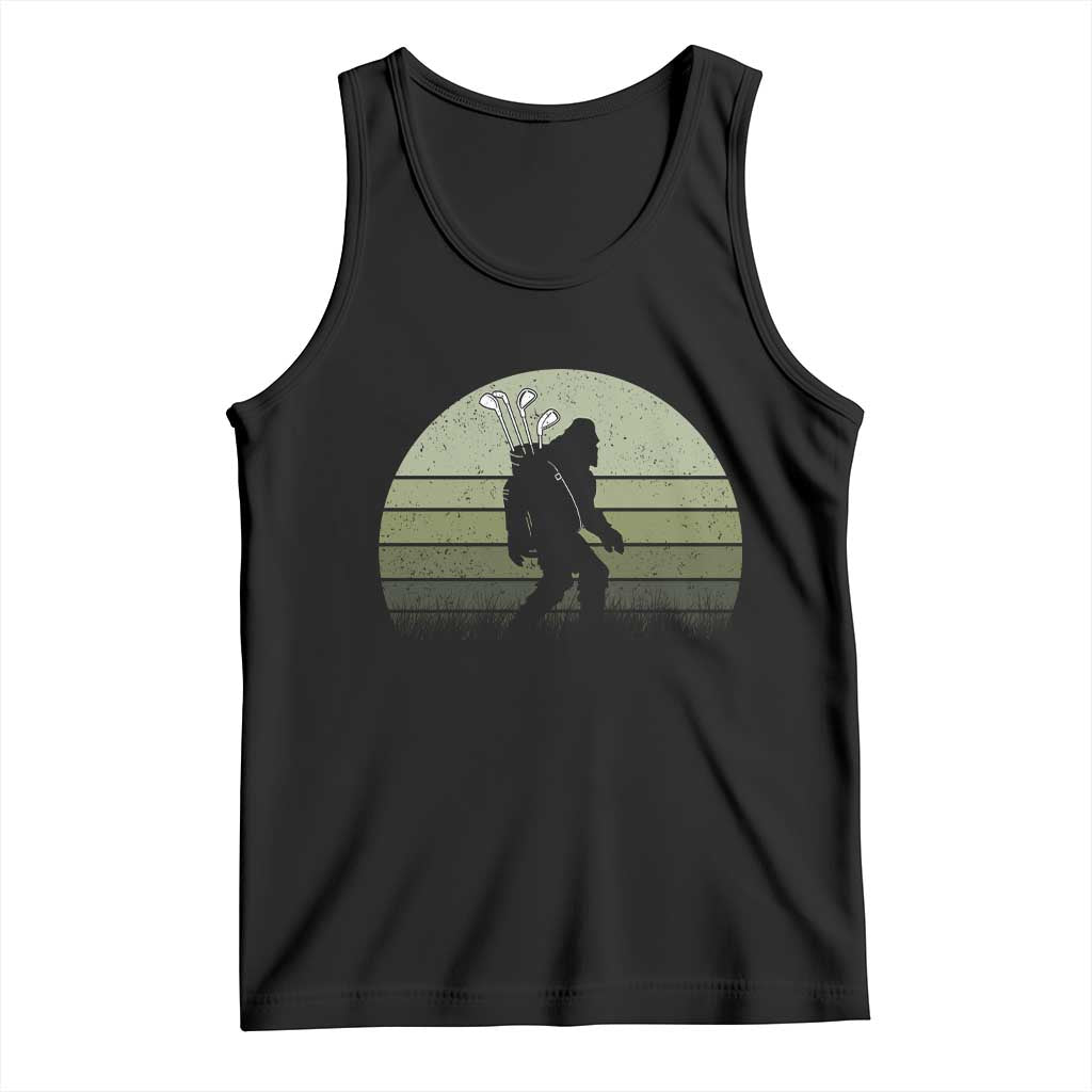 Bigfoot Golfer Tank Top Funny Sasquatch Golfing Golf Balls - Wonder Print Shop