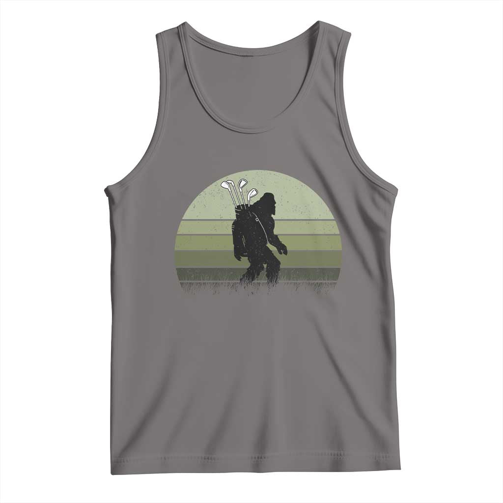 Bigfoot Golfer Tank Top Funny Sasquatch Golfing Golf Balls - Wonder Print Shop