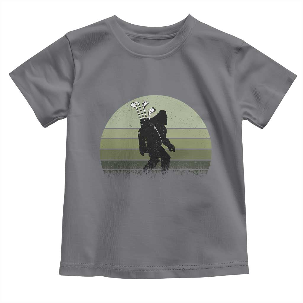 Bigfoot Golfer Toddler T Shirt Funny Sasquatch Golfing Golf Balls - Wonder Print Shop