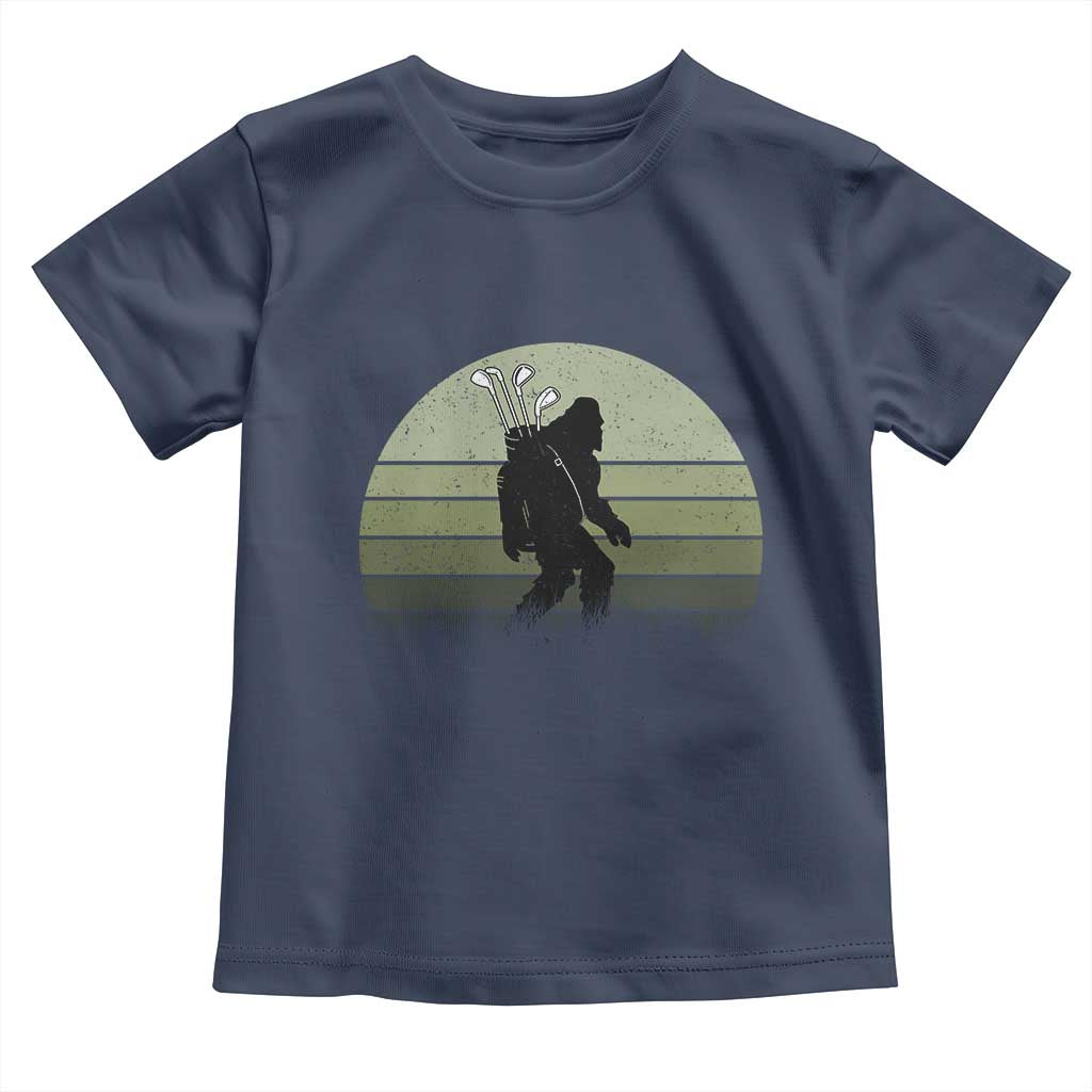 Bigfoot Golfer Toddler T Shirt Funny Sasquatch Golfing Golf Balls - Wonder Print Shop