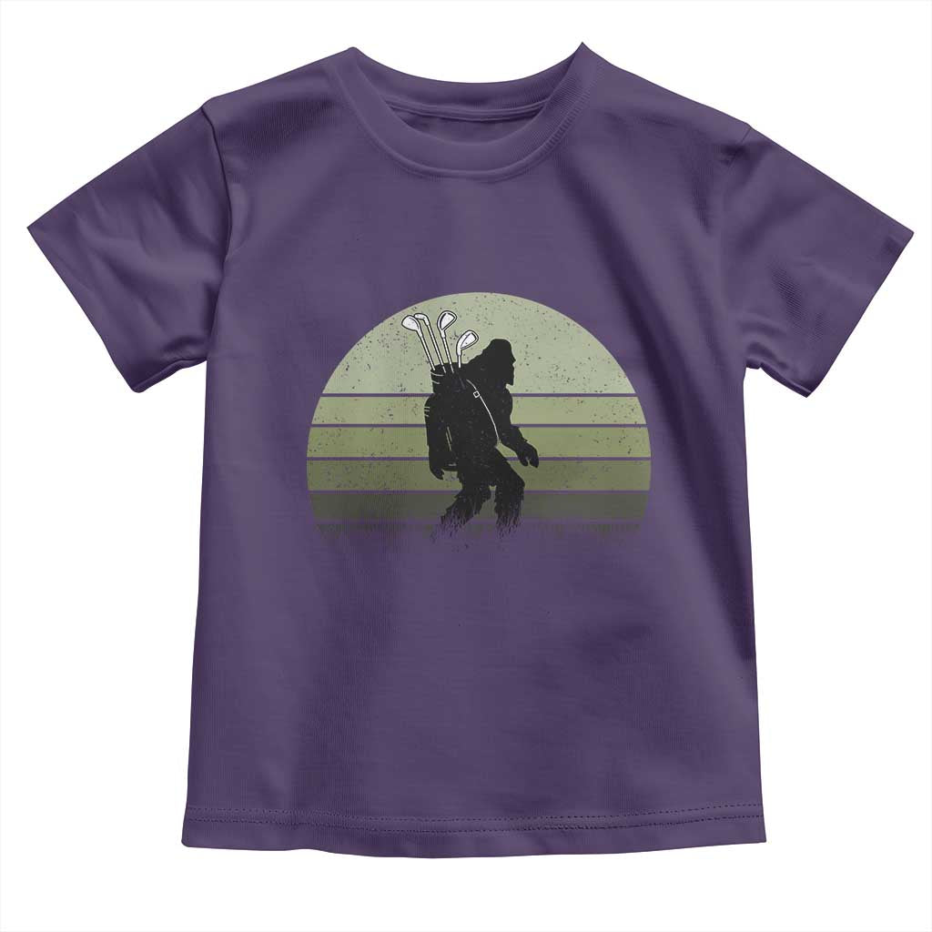 Bigfoot Golfer Toddler T Shirt Funny Sasquatch Golfing Golf Balls - Wonder Print Shop