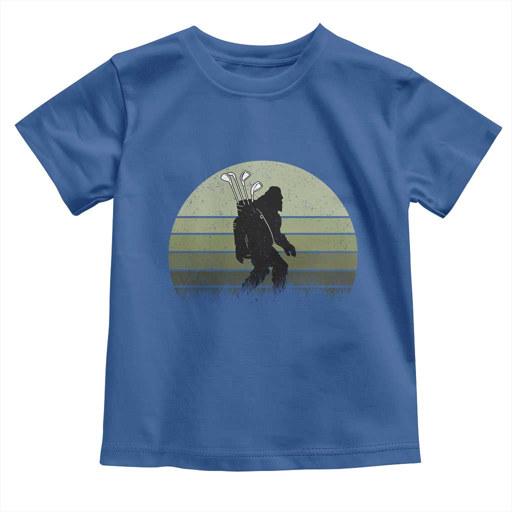 Bigfoot Golfer Toddler T Shirt Funny Sasquatch Golfing Golf Balls - Wonder Print Shop
