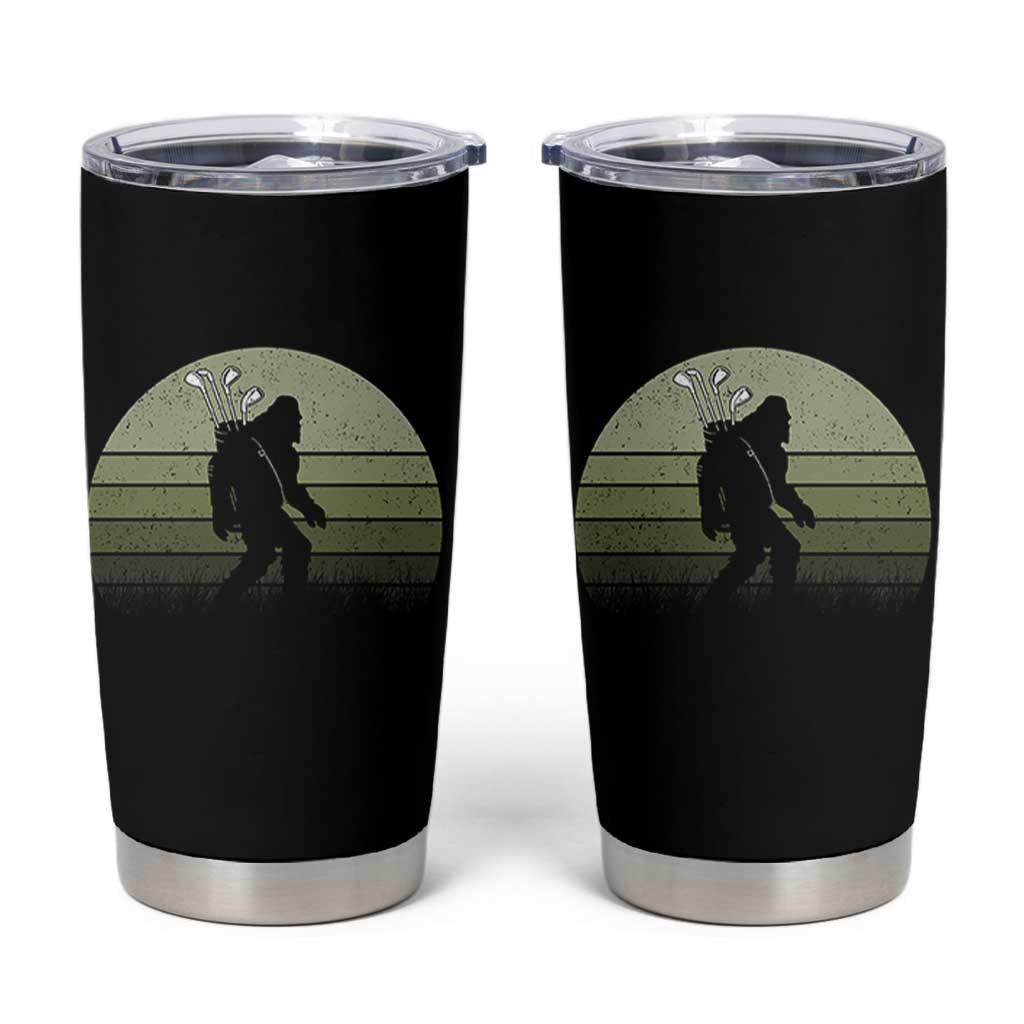 Bigfoot Golfer Tumbler Cup Funny Sasquatch Golfing Golf Balls - Wonder Print Shop