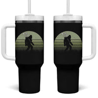 Bigfoot Golfer Tumbler With Handle Funny Sasquatch Golfing Golf Balls - Wonder Print Shop