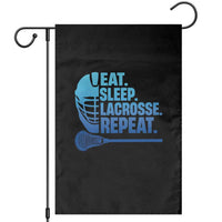 Eat Sleep Lacrosse Repeat Garden Flag Funny Lax Lover Player - Wonder Print Shop