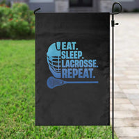Eat Sleep Lacrosse Repeat Garden Flag Funny Lax Lover Player - Wonder Print Shop