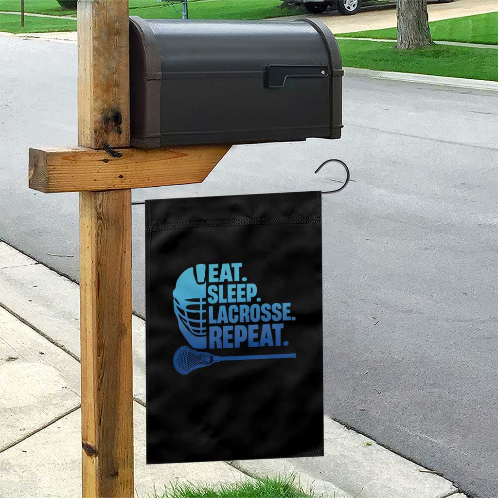 Eat Sleep Lacrosse Repeat Garden Flag Funny Lax Lover Player - Wonder Print Shop