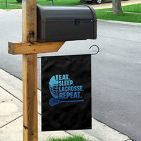 Eat Sleep Lacrosse Repeat Garden Flag Funny Lax Lover Player - Wonder Print Shop