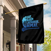 Eat Sleep Lacrosse Repeat Garden Flag Funny Lax Lover Player - Wonder Print Shop
