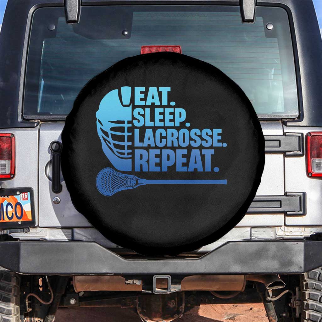 Eat Sleep Lacrosse Repeat Spare Tire Cover Funny Lax Lover Player - Wonder Print Shop
