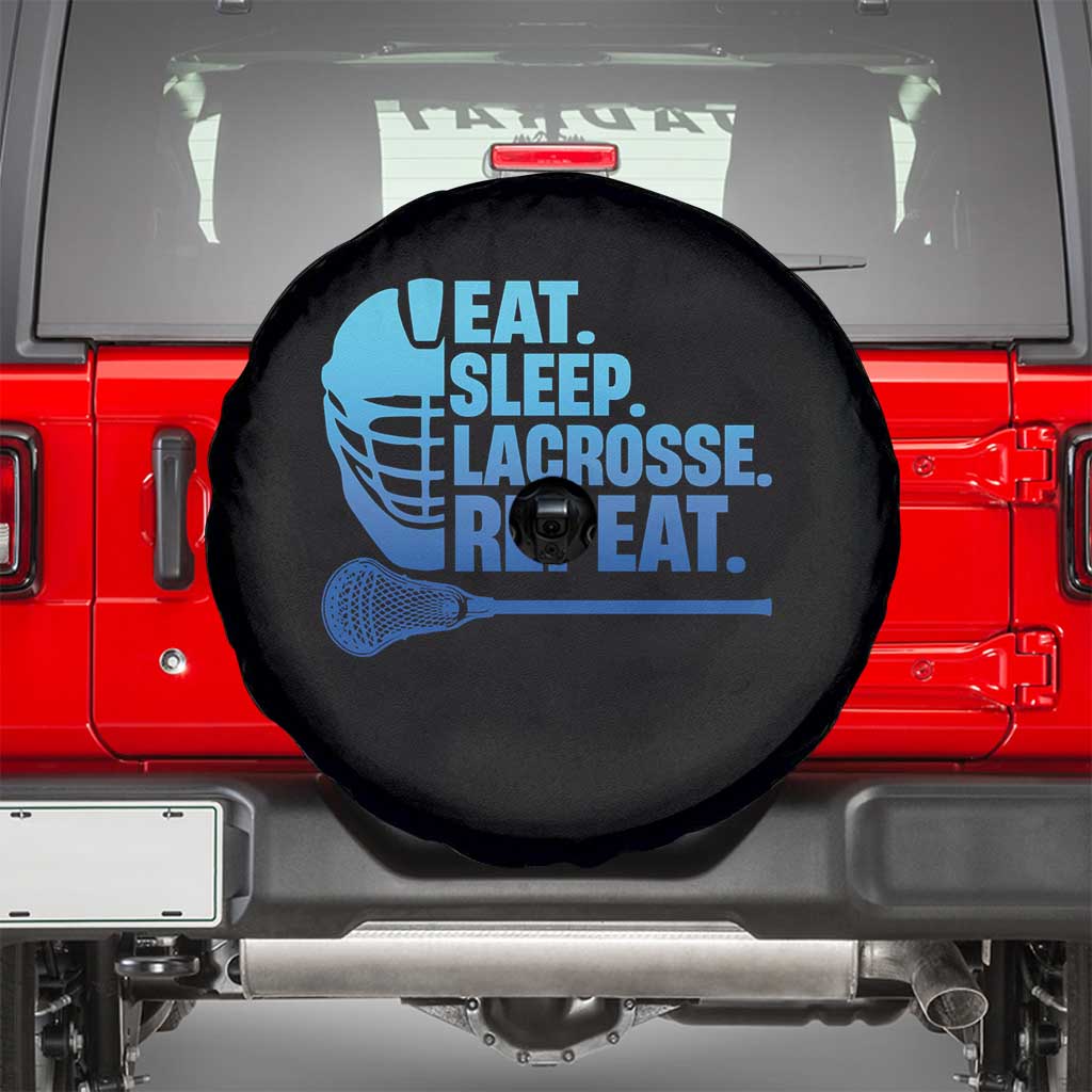Eat Sleep Lacrosse Repeat Spare Tire Cover Funny Lax Lover Player - Wonder Print Shop