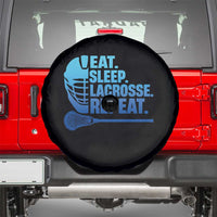 Eat Sleep Lacrosse Repeat Spare Tire Cover Funny Lax Lover Player - Wonder Print Shop