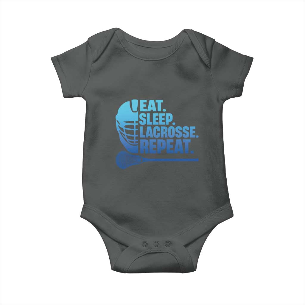 Eat Sleep Lacrosse Repeat Baby Onesie Funny Lax Lover Player - Wonder Print Shop