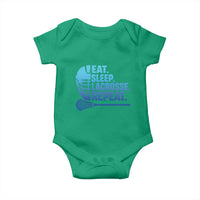 Eat Sleep Lacrosse Repeat Baby Onesie Funny Lax Lover Player - Wonder Print Shop