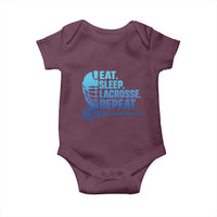 Eat Sleep Lacrosse Repeat Baby Onesie Funny Lax Lover Player - Wonder Print Shop