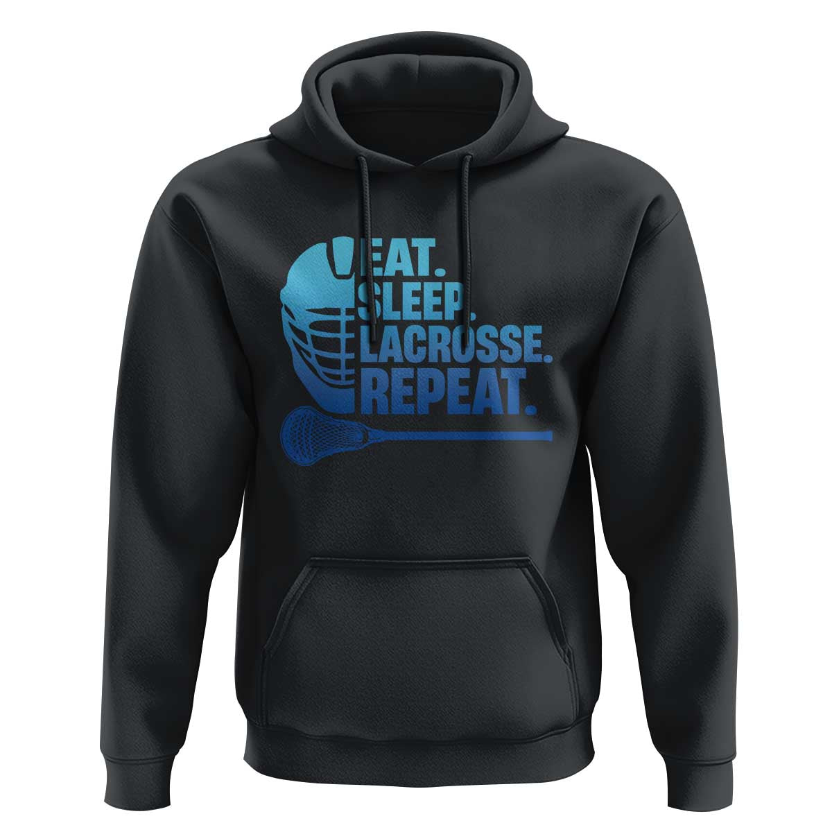 Eat Sleep Lacrosse Repeat Hoodie Funny Lax Lover Player - Wonder Print Shop