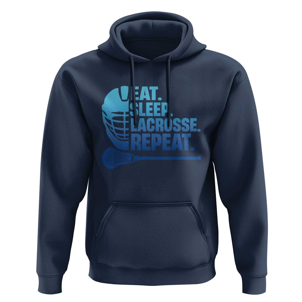 Eat Sleep Lacrosse Repeat Hoodie Funny Lax Lover Player - Wonder Print Shop