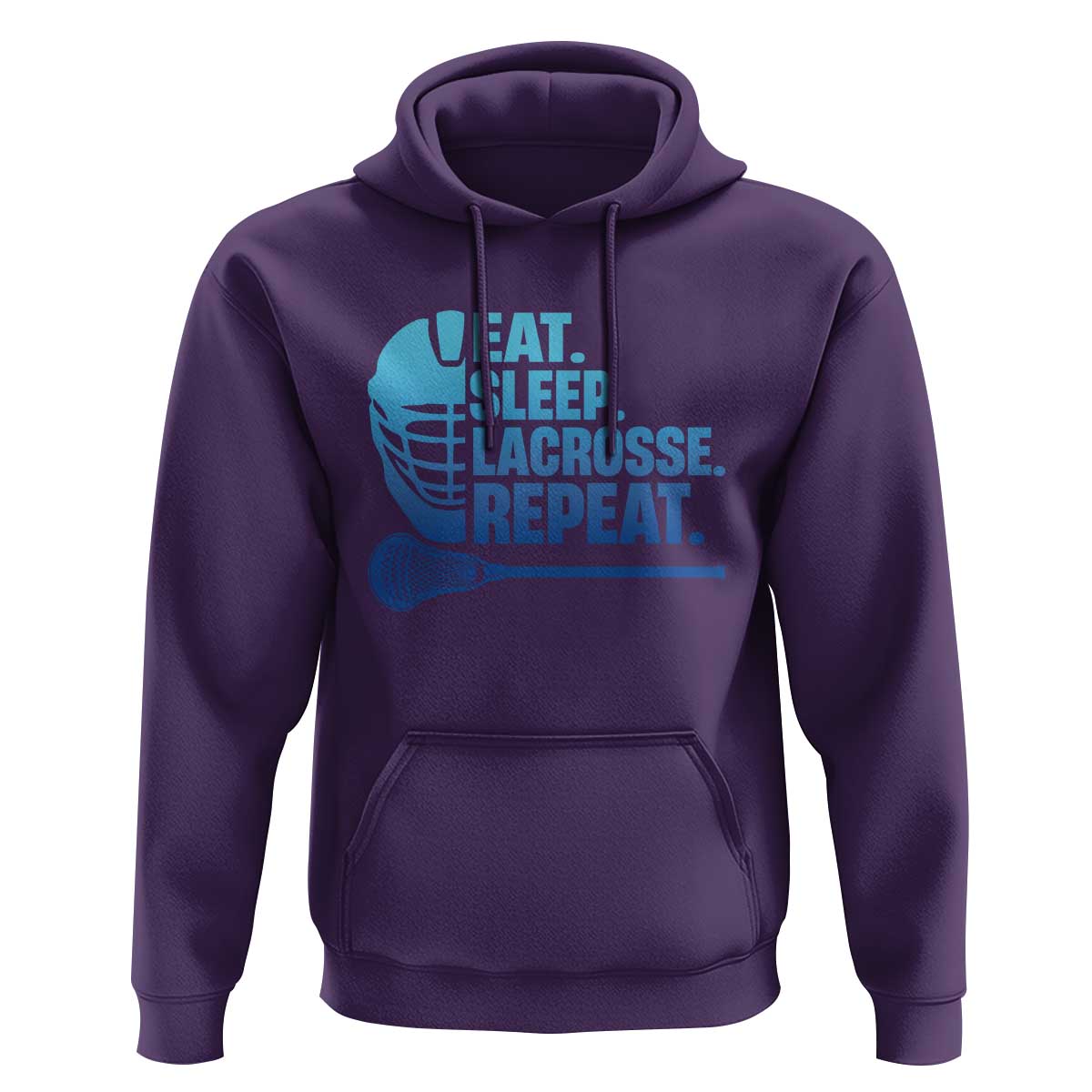 Eat Sleep Lacrosse Repeat Hoodie Funny Lax Lover Player - Wonder Print Shop