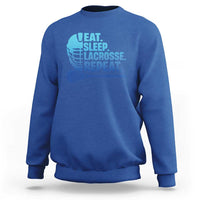 Eat Sleep Lacrosse Repeat Sweatshirt Funny Lax Lover Player - Wonder Print Shop