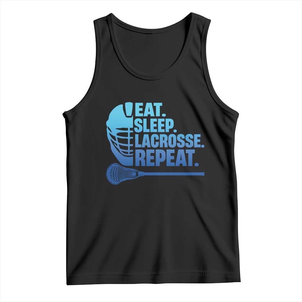 Eat Sleep Lacrosse Repeat Tank Top Funny Lax Lover Player - Wonder Print Shop