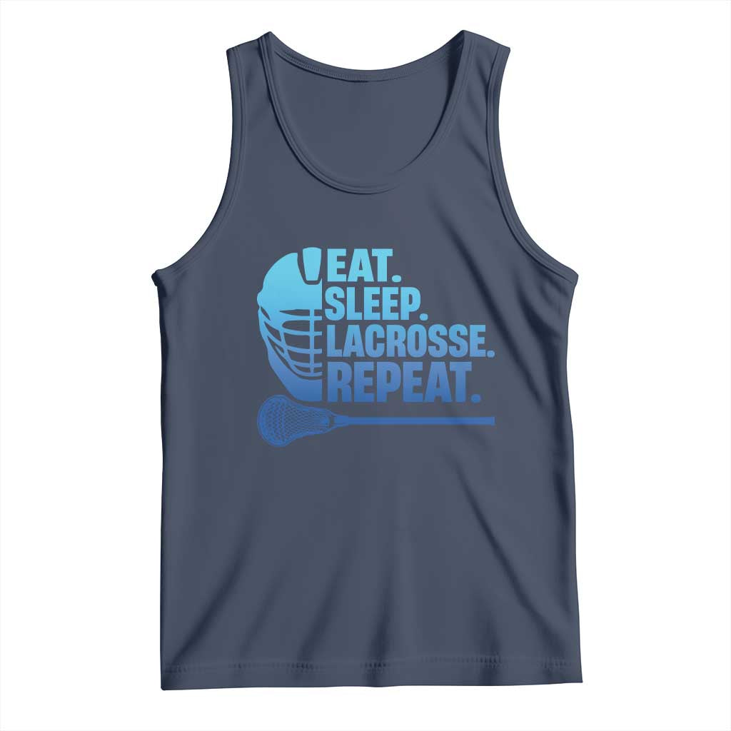 Eat Sleep Lacrosse Repeat Tank Top Funny Lax Lover Player - Wonder Print Shop