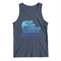 Eat Sleep Lacrosse Repeat Tank Top Funny Lax Lover Player - Wonder Print Shop