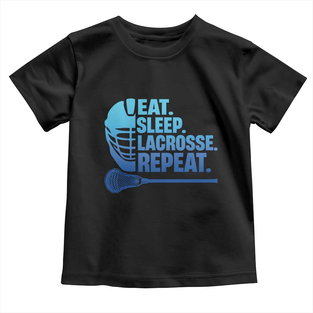 Eat Sleep Lacrosse Repeat Toddler T Shirt Funny Lax Lover Player - Wonder Print Shop