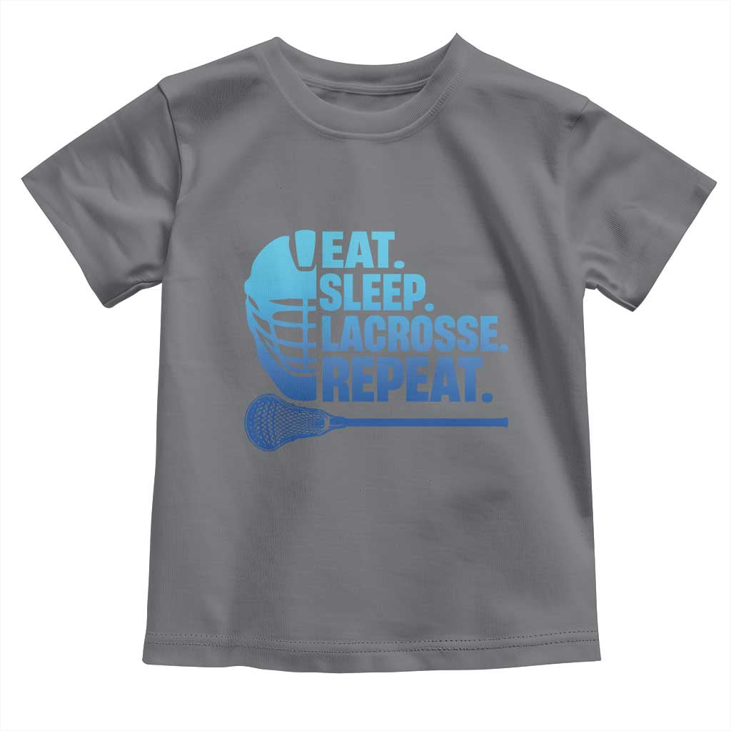 Eat Sleep Lacrosse Repeat Toddler T Shirt Funny Lax Lover Player - Wonder Print Shop