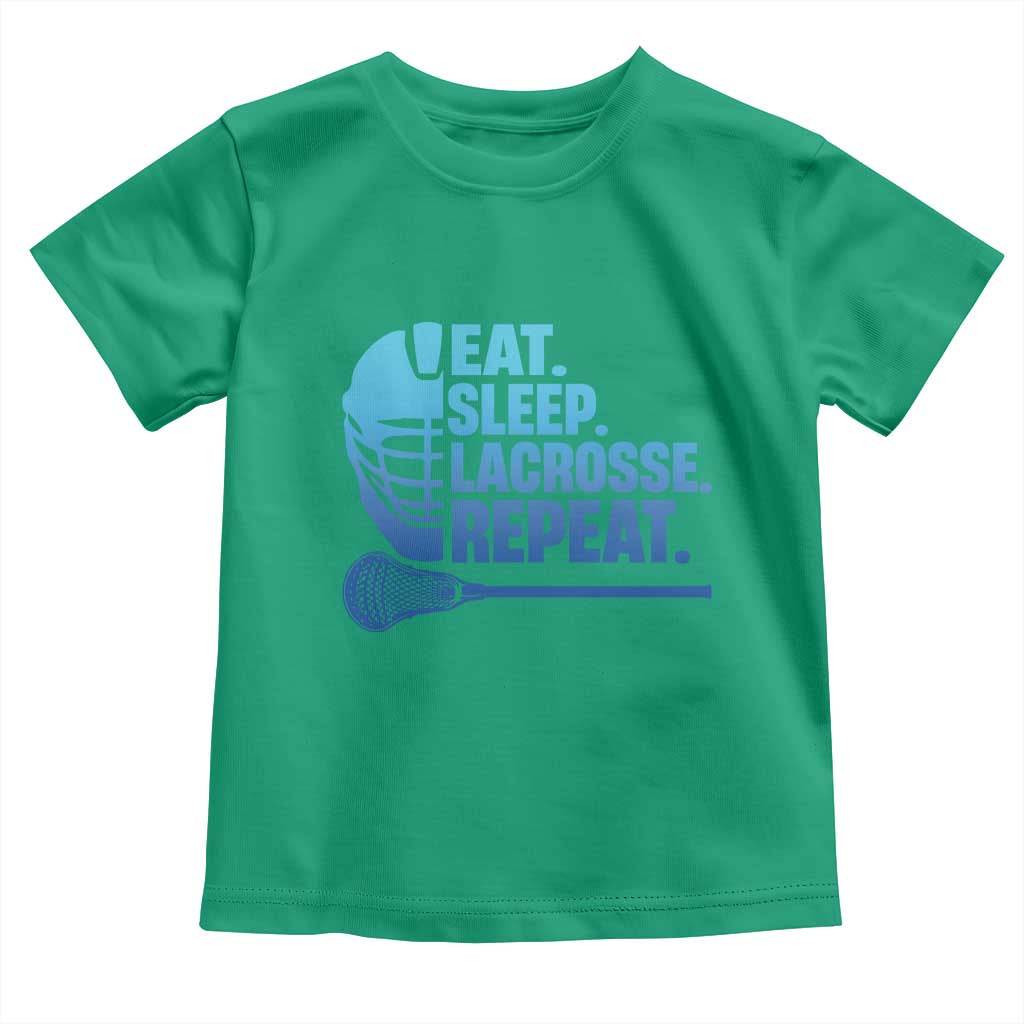 Eat Sleep Lacrosse Repeat Toddler T Shirt Funny Lax Lover Player - Wonder Print Shop